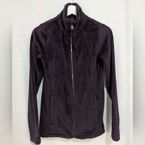 Athleta Cloud Fleece full zip soft jacket in deep purple xxs